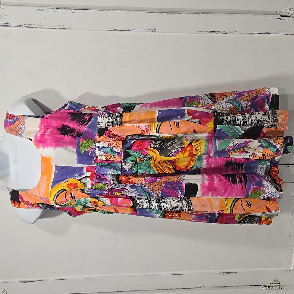 PINEAPPLE MOON VIBRANT GRAPHIC DRESS.   #6822